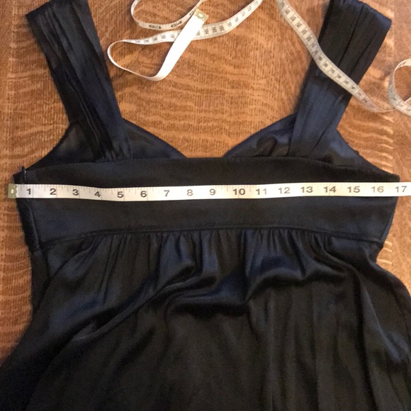 Arden B Black Silk Embellished Cami Tank Pleated - Picture 6 of 7